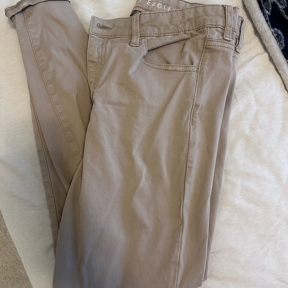 Tan American Eagle Jeggings